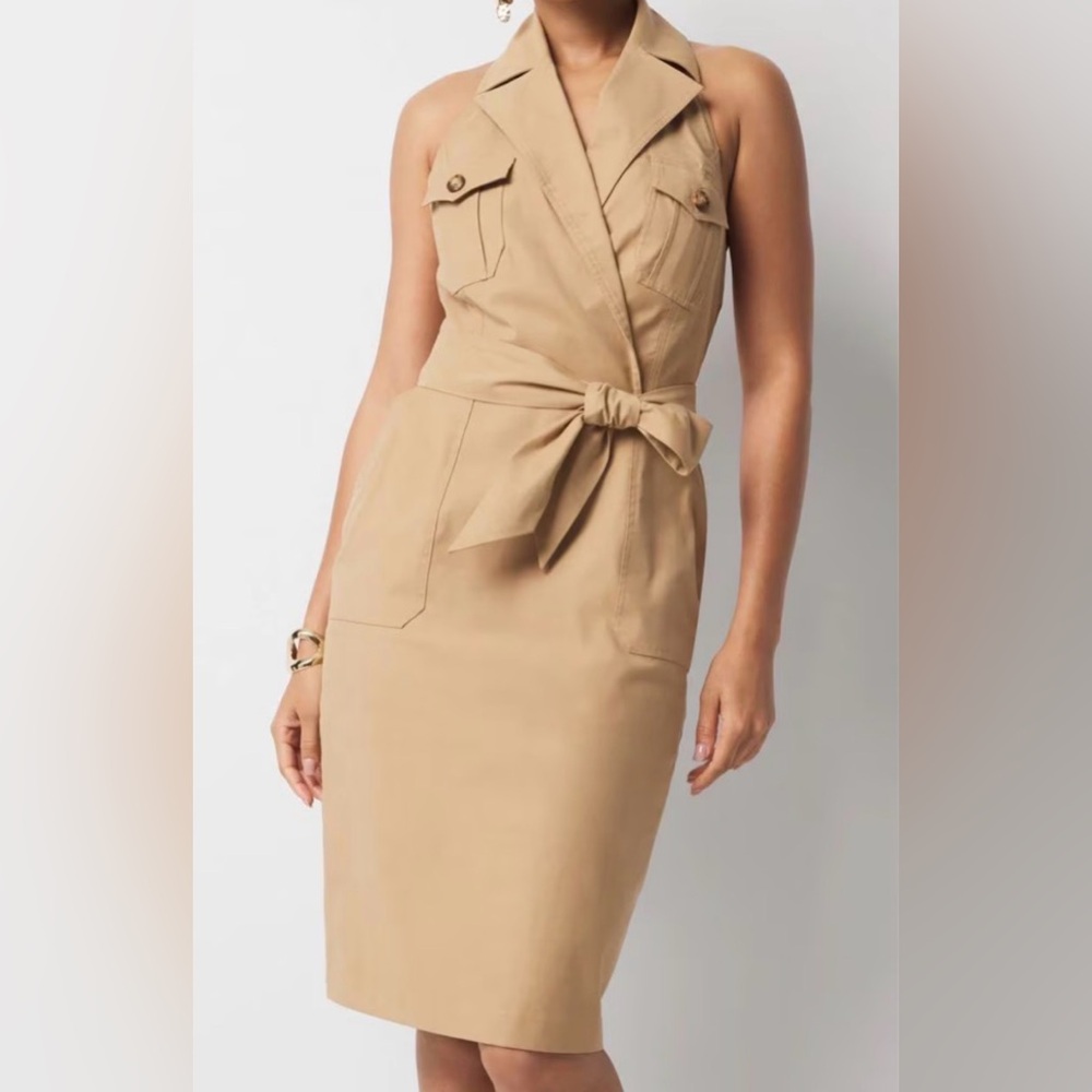 NWT WHBM Trench Wrap Mini Dress